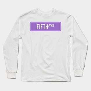 Fifth ave purple Long Sleeve T-Shirt